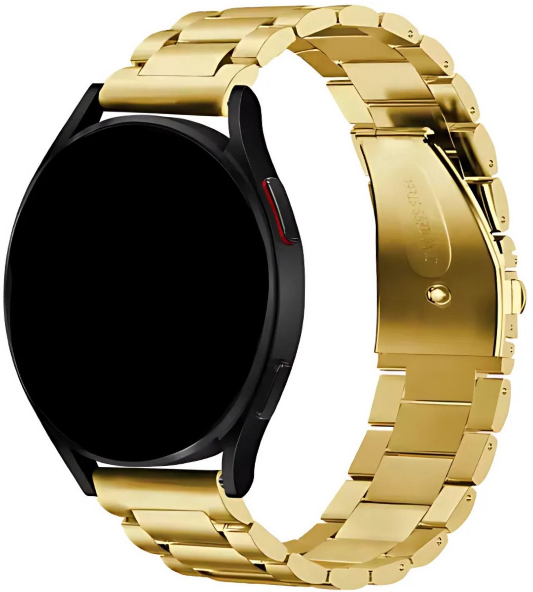 Innerlight® Metal+ - Goud - 22mm Smartwatchband - Metalen Smartwatchbandje - geschikt voor Samsung Galaxy Watch 3 45mm - 46mm - Gear S3 Classic - Frontier - Polar Vantage M M2 V3 Grit X - Garmin Vivoactive 4 - Forerunner 265 - Venu 3 2