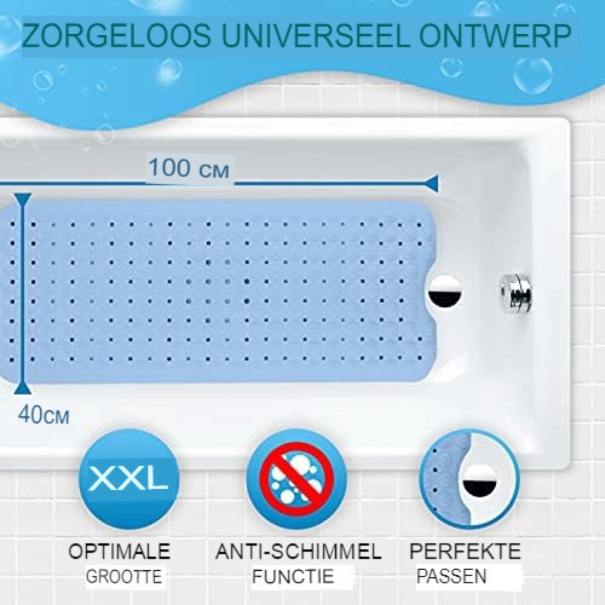 QPFO® Antislipmat Bad voor Kinderen – Veilig Douchen & Baden – Zachte Antislip Badmat – Comfortabele Kindvriendelijke Badmat