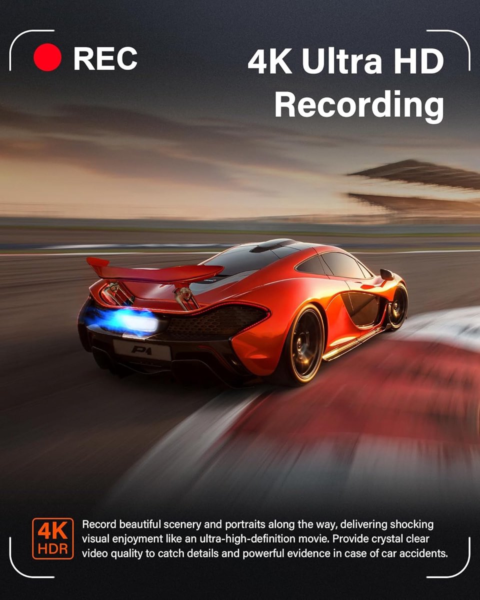 Dashcam voor auto voor en achter – Dual dashcam – Voor- en achtercamera – Autocamera – Full HD dashcam – Dashcam met nachtzicht – Dashcam met bewegingssensor – Groothoeklens – Parkeermodus – Loop recording – Dashcam met SD-kaart – foto 2