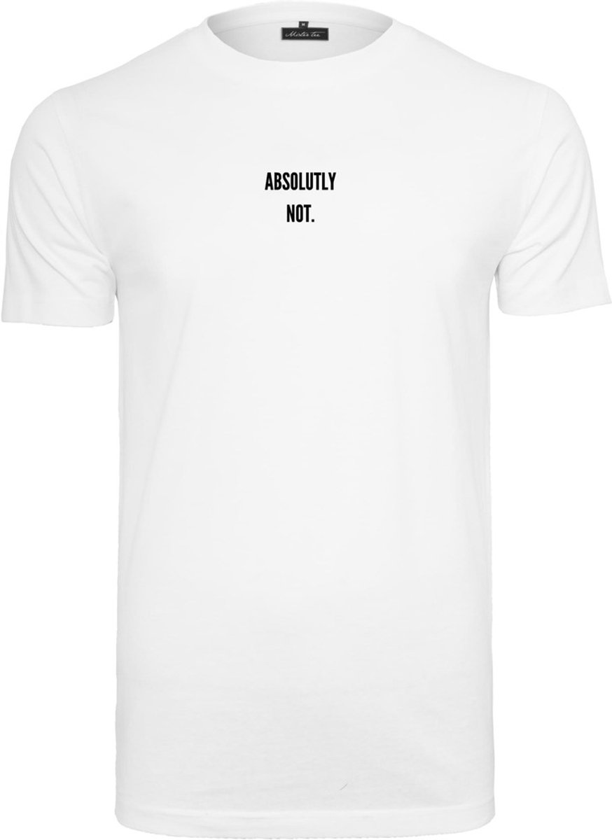 Mister Tee Absolutely Not Heren T-shirt XS Wit