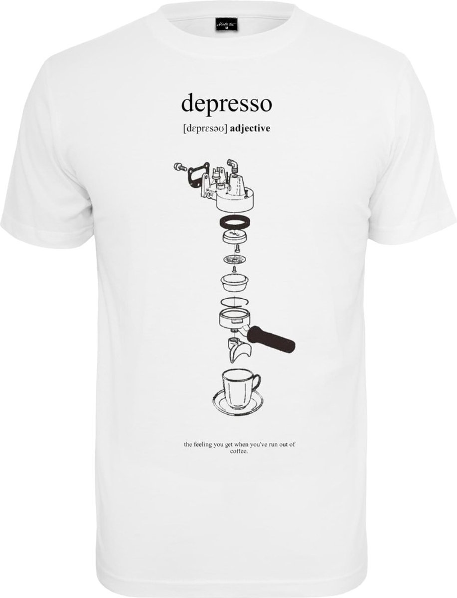 Mister Tee Depresso Heren T-shirt XL Wit