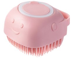 Reinigingsborstel voor huisdieren in de douche - Hondenborstel - Gerelateerde zoekterm Volume hondenkam - borstel kat - borstel hond - Multifunctioneel verzorgingshulpmiddel voor huisdieren - Roze