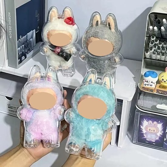 Charm de protection pour poupée Labubu 1ère génération, porte-clés, sac de protection transparent en PVC, installation facile, moderne et durable, protège votre Pop
