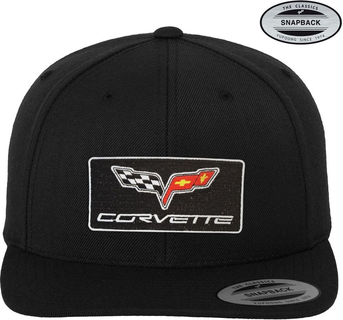 Corvette Cap C6 Patch Premium Snapback Cap GM-91-CORV9903-CB65 Black