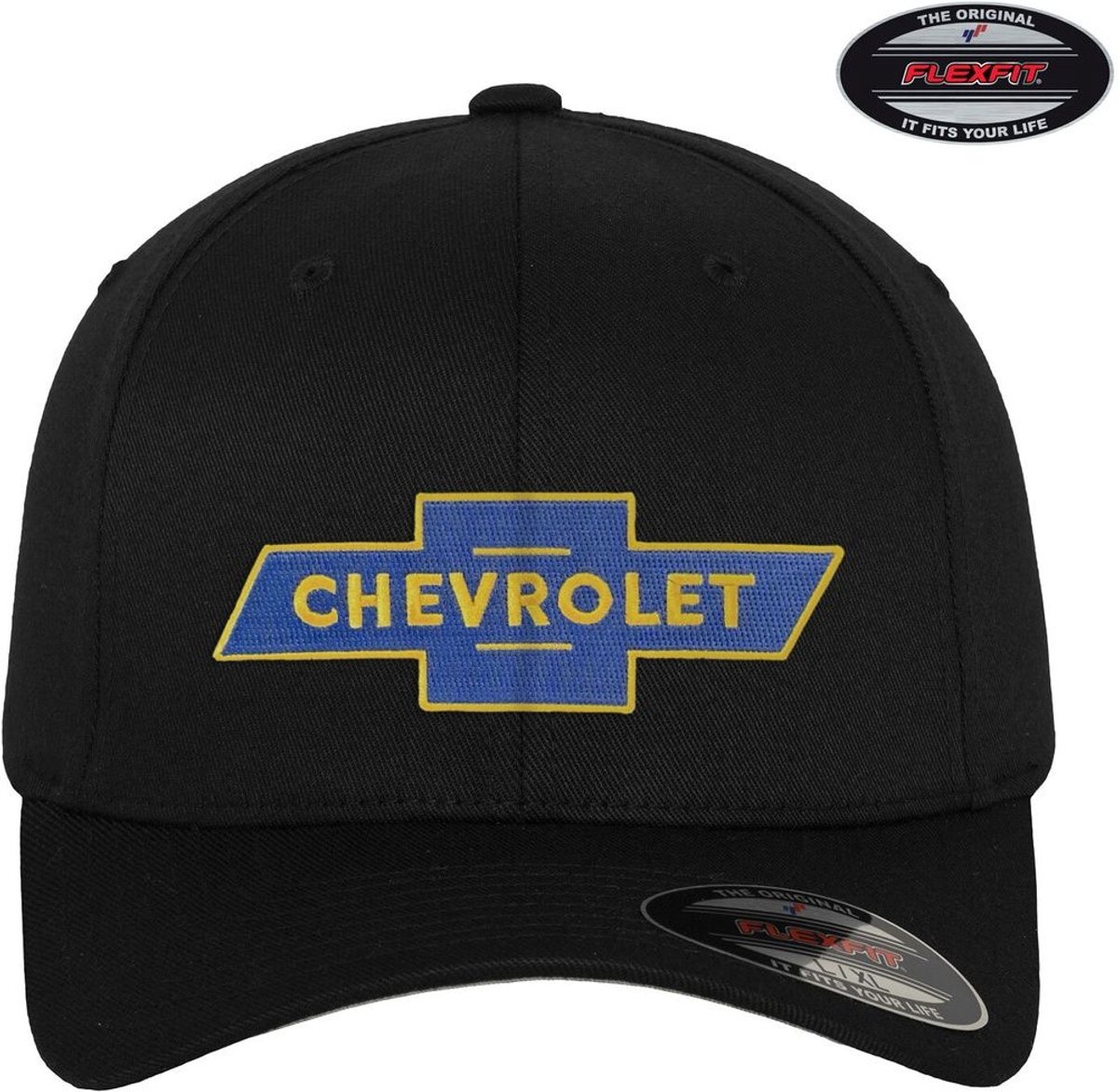 Chevrolet Cap Bowtie Logo Flexfit Cap GM-92-CHEV9901-CB66 Black-S/M