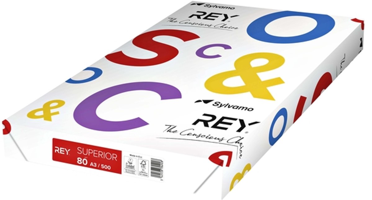Kopieerpapier rey superior a3 80gr wit | 3 stuks