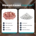Vergelijking: Cederhouten producten (100% cederhout, geen chemicaliën, frisse geur, herbruikbaar) vs. synthetische producten (synthetisch, schadelijk, geurloos, niet herbruikbaar).