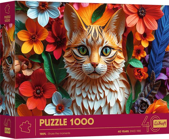 Trefl puzzel kat - 1000 stukjes - 3D effect premium legpuzzel.