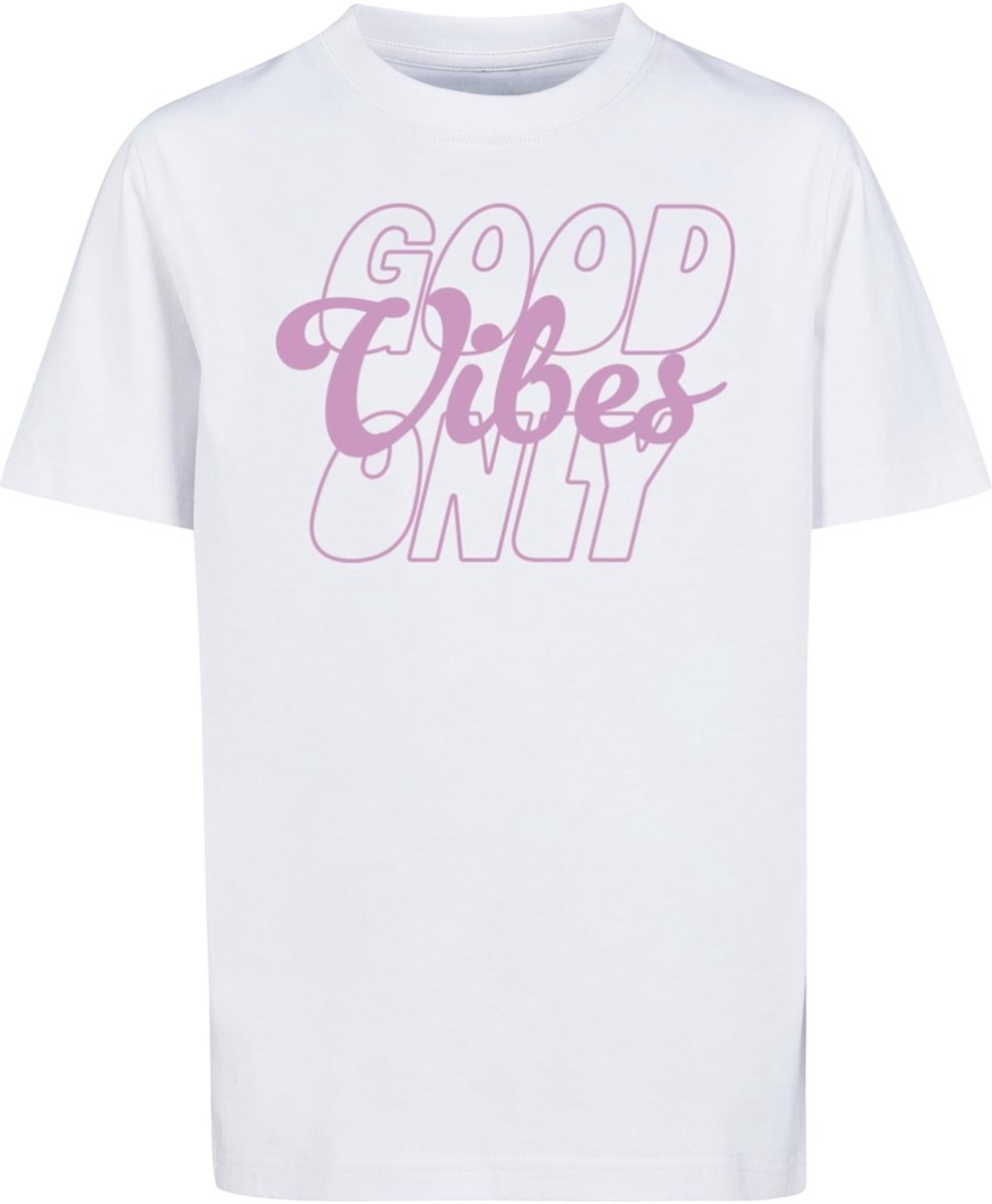 Mister Tee Good Vibes Only Wording Kinder Tshirt Kids 146/152 Wit