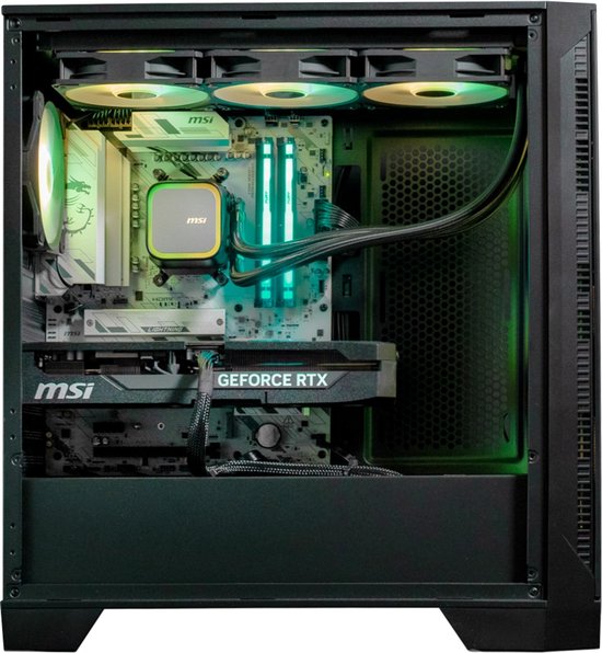 FlowUp x Powered By MSI - De Tuigtop Gaming PC - Don Kaaklijn - AMD Ryzen 7 9800X3D - NVIDIA RTX 5080 16GB - 32 GB DDR5 RAM - 2TB - Waterkoeling