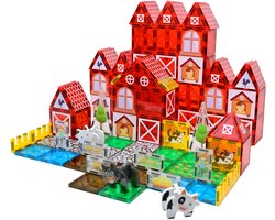 Magna Minds - Magnetic Tiles - Magnetisch Speelgoed - Boerderij - Constructie speelgoed - Magnetische tegels - Montessori speelgoed - Magnetic toys - Magnetische bouwstenen - Speelgoed Kinderen