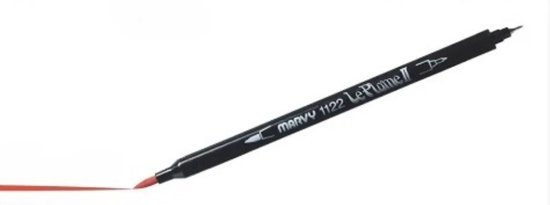 Marvy - Le Plume II - marqueur aquarelle recto-verso - N° émeraude