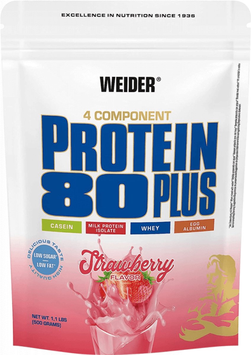 Weider Protein 80 Plus (500g) Strawberry - Eiwitten - Eiwit Mix