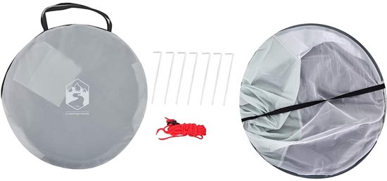 vidaXL - Strandtent - 2-persoons - pop-up - waterdicht - grijs van Vidaxl — afbeelding 2