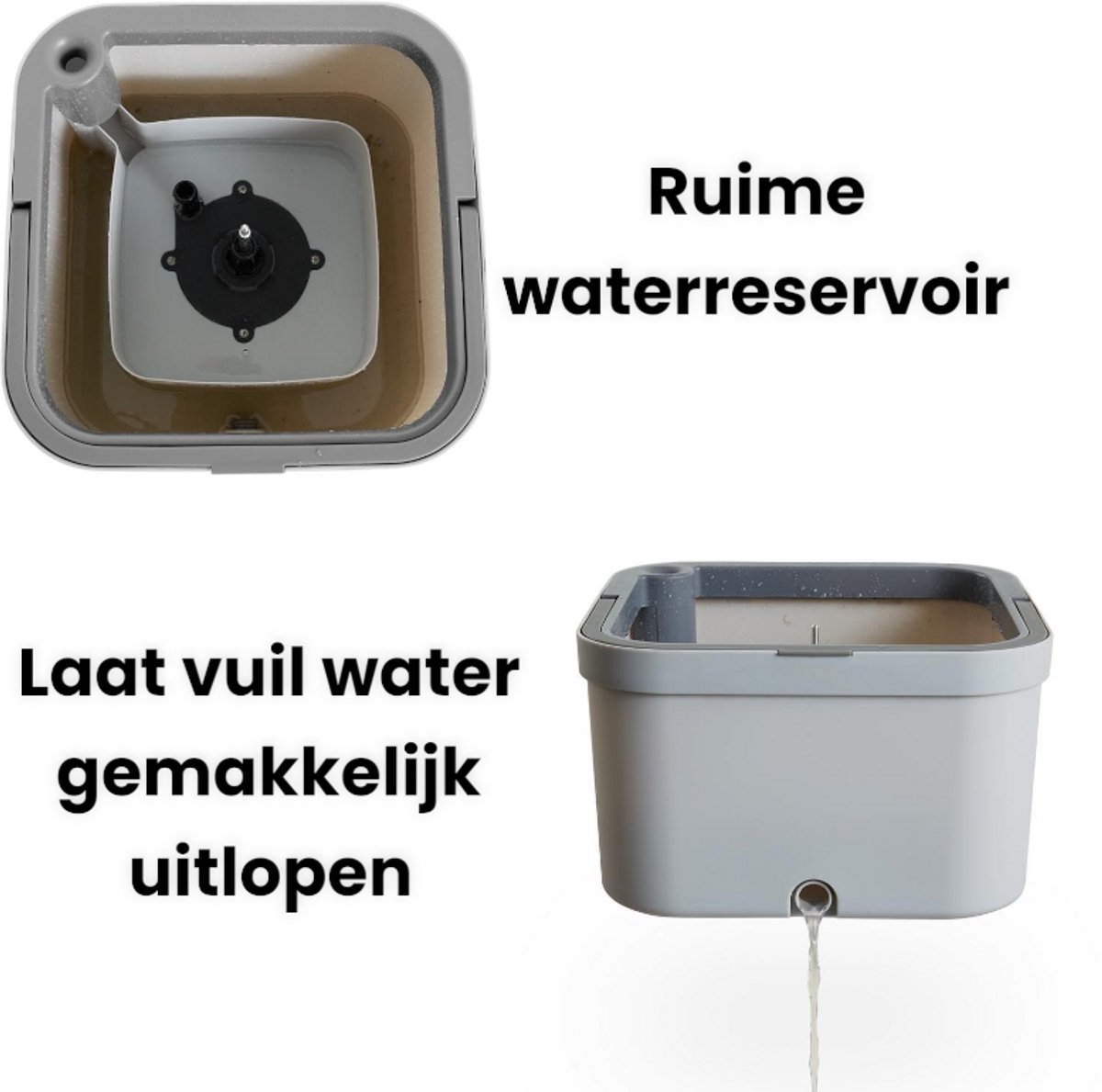 Dutchers® Dweilset met Emmer – Verstelbare Dweilstok – 4 Microvezelmoppen – Innovatief Uitwringsysteem – Geschikt voor Alle Vloeren - 360° Schoonmaakmop met Lange Steel – Vloerwisser Met Reservoir – Dweilsysteem – Dweil- Mop thumbnail 5
