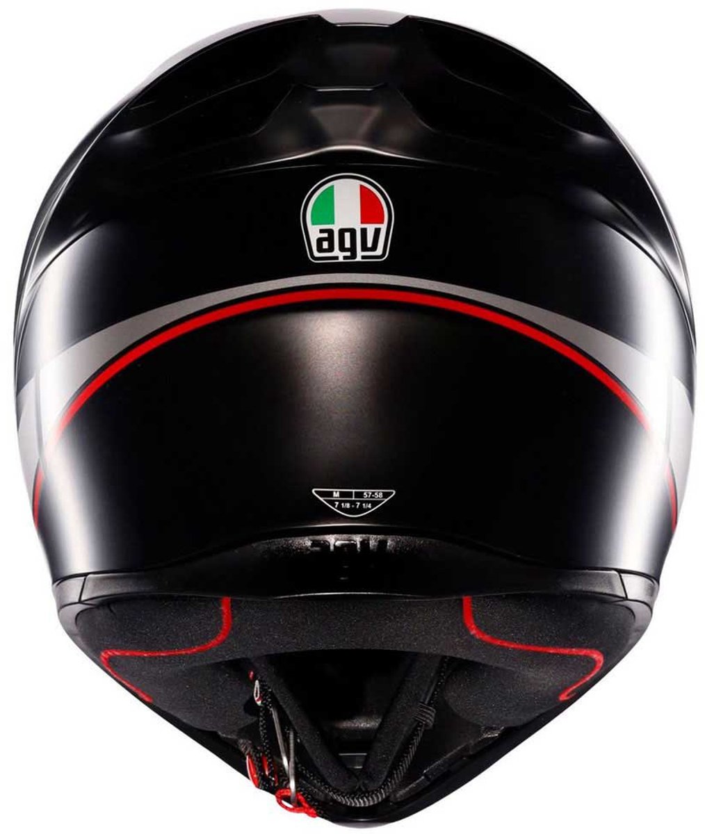 AGV K1 S LAP MATT BLACK/GREY/RED - Maat S - Integraal helm - Scooter helm - Motorhelm - Zwart - Scooterhelmen mannen en vrouwen. – foto 2