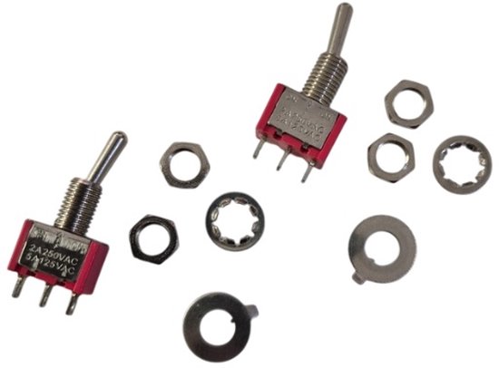 Foto: 2 stks mts 103 tuimelschakelaar 5a 125vac mini schakelaar dpdt aan uit inclusief bevestigingsmoertjes toggle switch on off on schakelaar