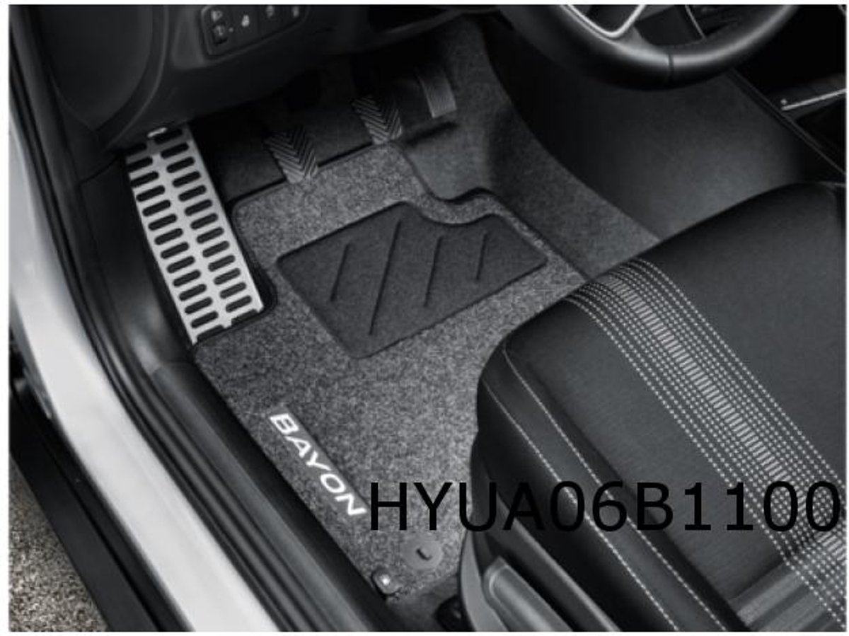 Hyundai Bayon Mattenset standaard (4x) tekst "Bayon" Origineel! Q0141ADE50