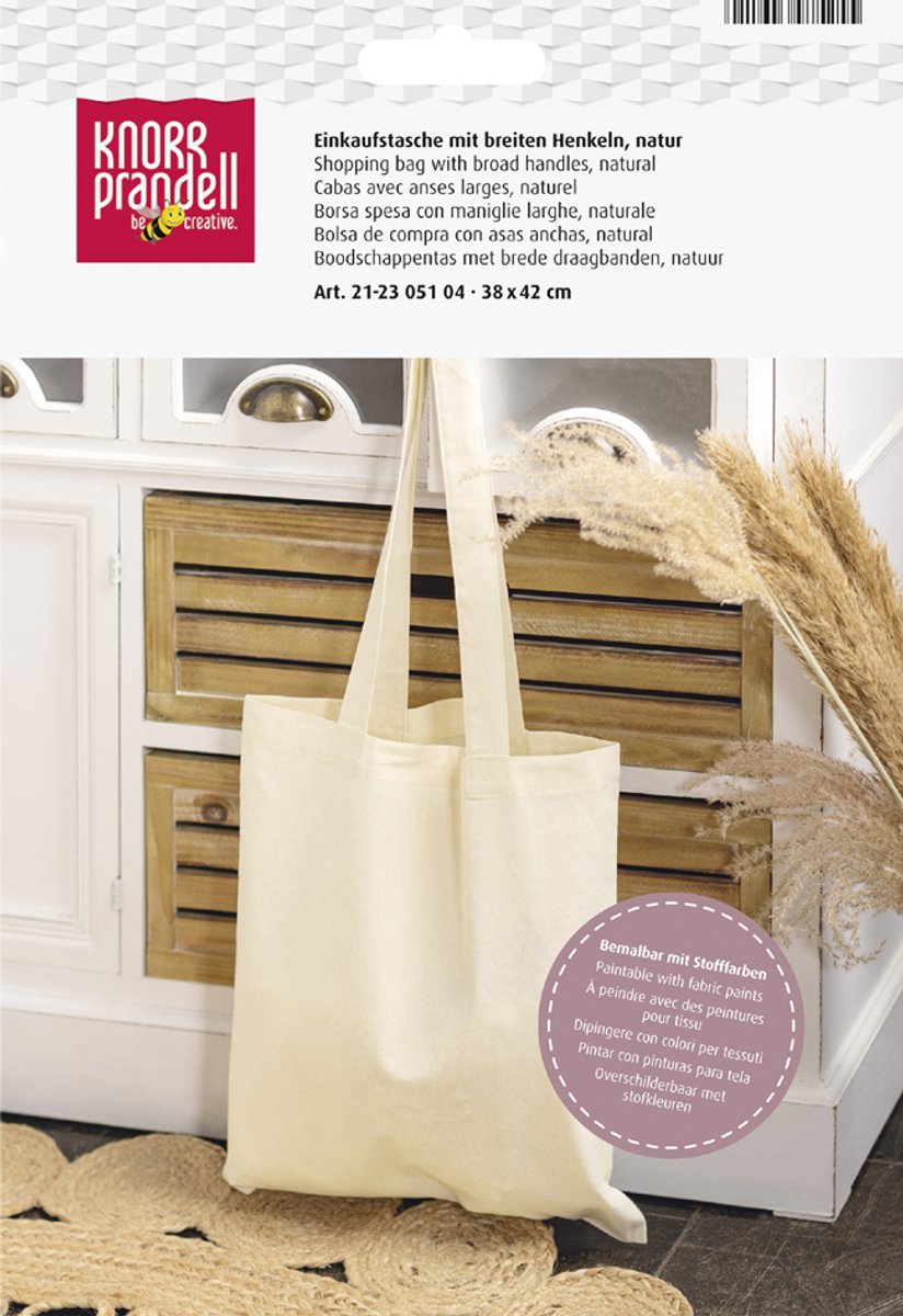 KNORR prandell katoenen boodschappentas 38 x 42 cm naturel