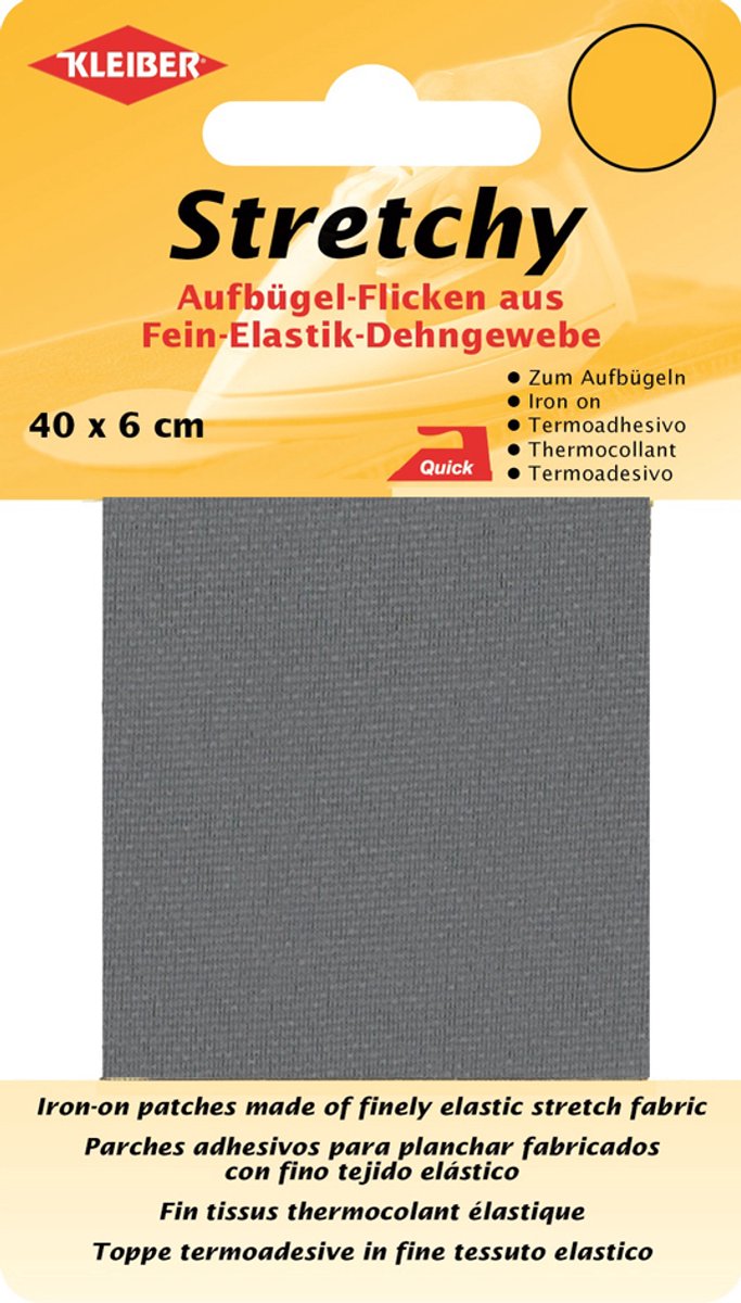 Rekbare beugel-reparatielappen, 400 x 60 mm, grijs