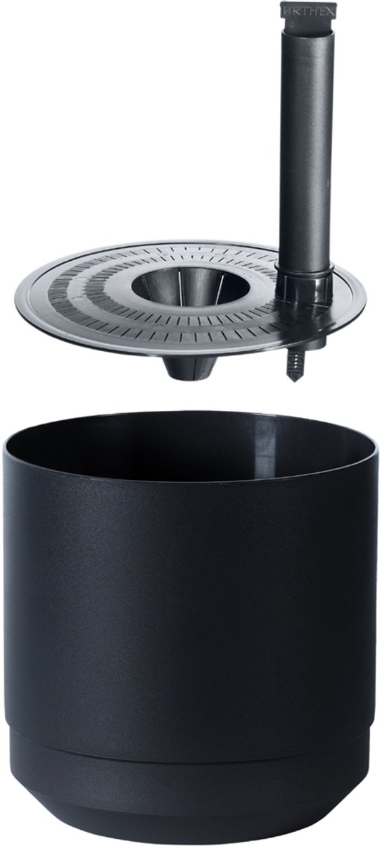 orthex bloempot PAULINA, diameter: 300 mm, zwart