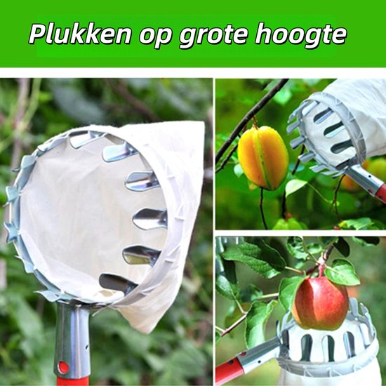 1 stuk - Fruitplukgereedschap - Tuingereedschap - Draagbaar - Stevig - Afneembaar - Diameter 14 cm - Zilver van Merkloos	 — afbeelding 5