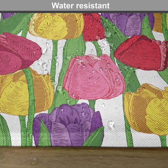 Set de 4 sets de table à manger New Bed Tulip à motifs floraux répétés, tissu lavable avec envers antidérapant