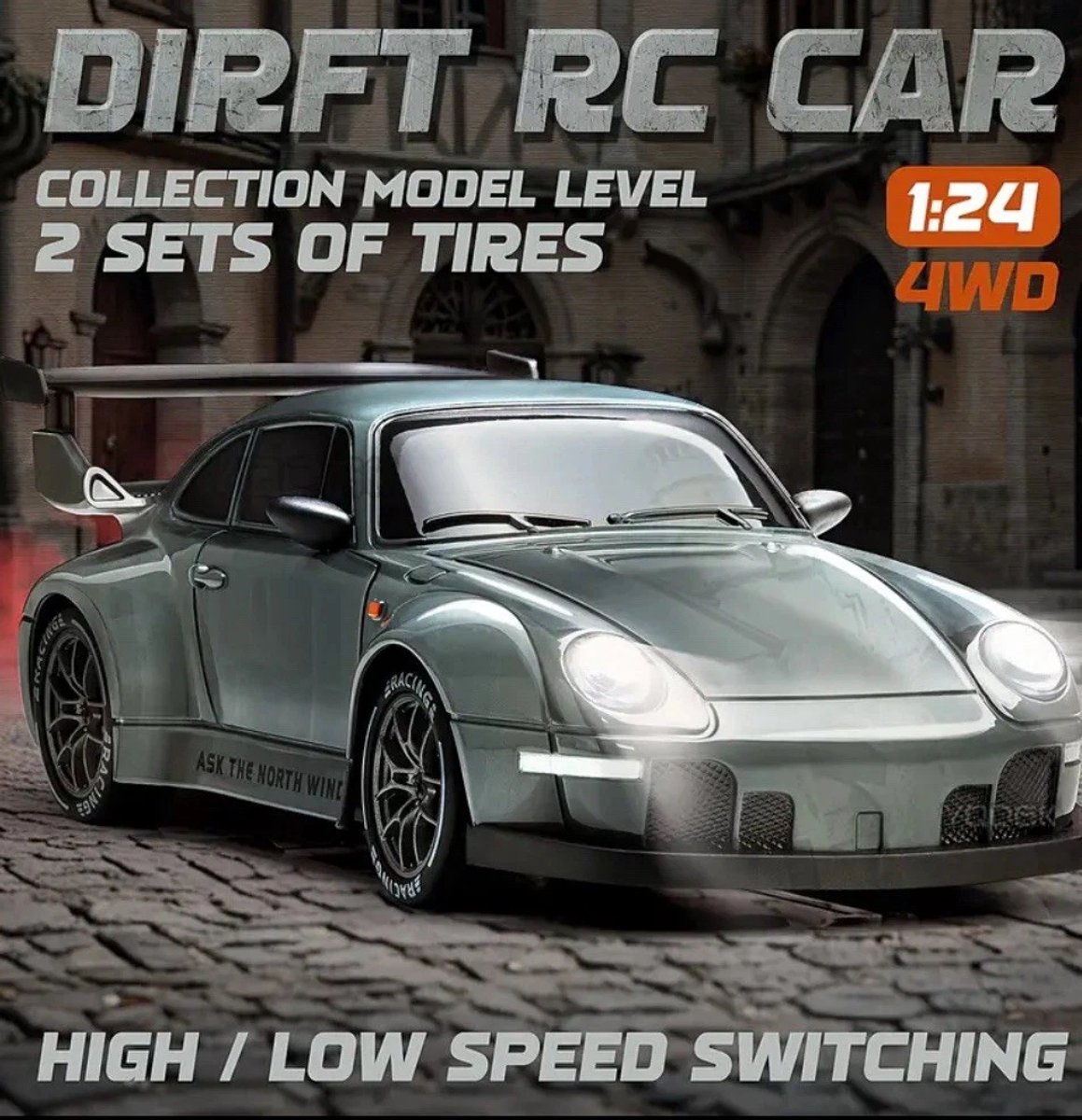 Jojoy - RC Auto Drift - RC Car - Bestuurbare Auto - Race Auto met LED und Accessoires - 20km/uur 1:24 Afstandsbediening Driftauto - DRIFTOR — afbeelding 7
