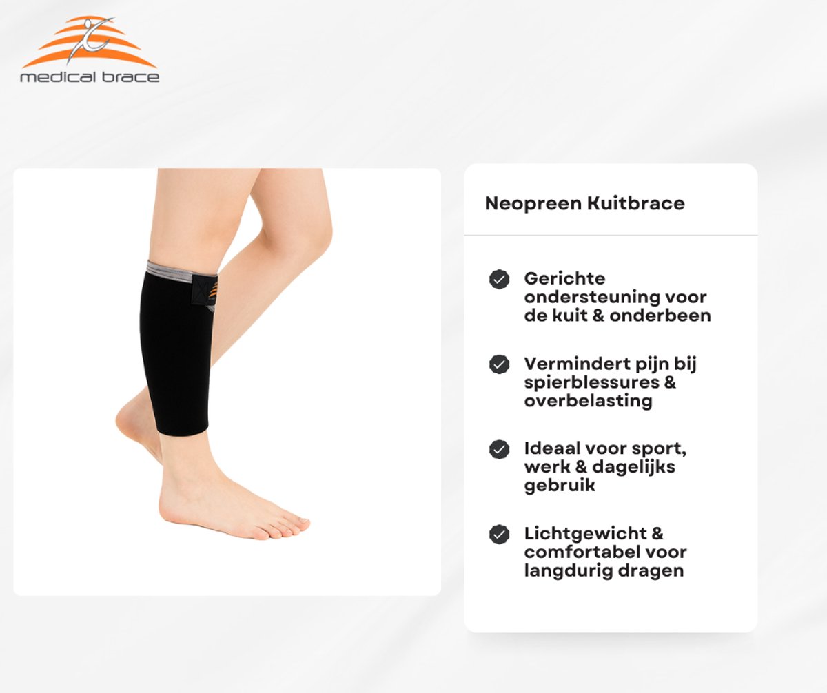 Medical Brace Neopreen Kuitbrace | Kuitbandage | Zweepslag | Maat: — afbeelding 2
