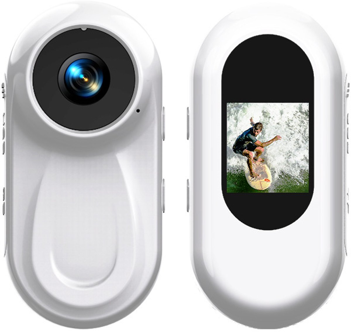 Mini Actiecamera 1080P - Met 64GB Geheugenkaart - Magnetisch Ontwerp - 180 Minuten Opname - Waterdicht - Voor Sport & Huisdieren - Incl. 12 Accessoires - Draagbaar als Sleutelhanger
