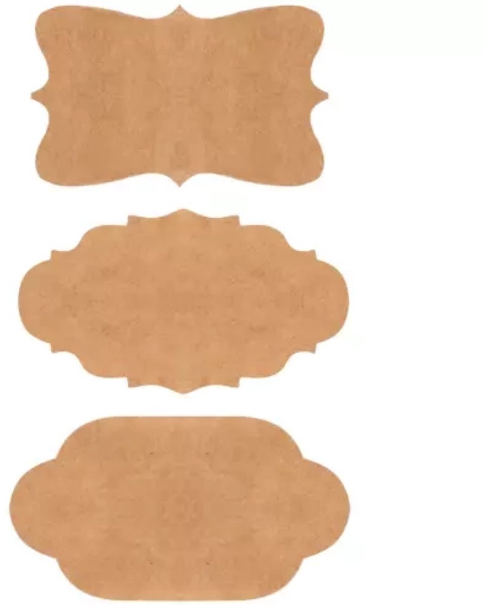 Weckpot etiketten/stickers - 300x stuks - div vormen - beschrijfbaar - Keuken labels