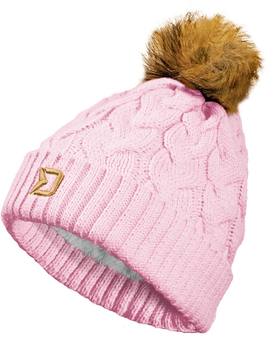 Pink Lady Roze Dames Meisjes FleeceMuts One Size Lichtroze Licht Rose Vismuts Vrouw Vis Vismutsen