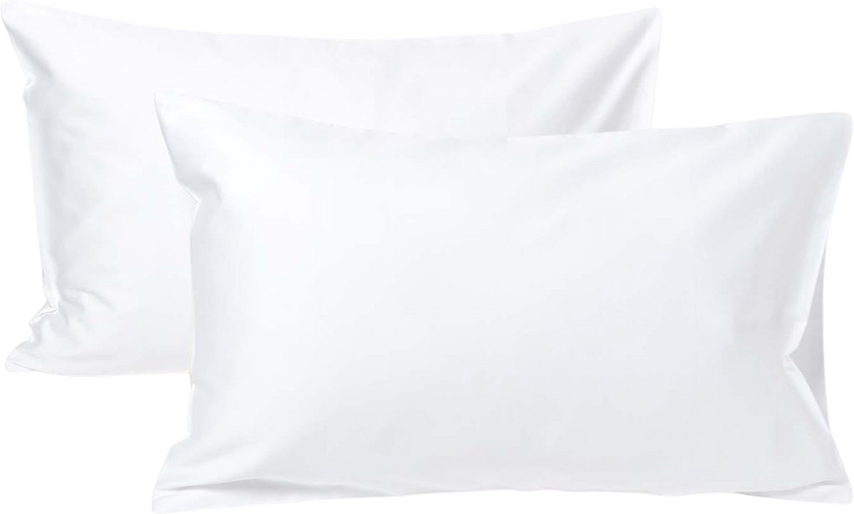 Homescapes Kinder Kussenslop 40x60 cm – Set van 2 – Wit – 100% Biologisch Egyptisch Katoen – GOTS & OEKO-TEX®