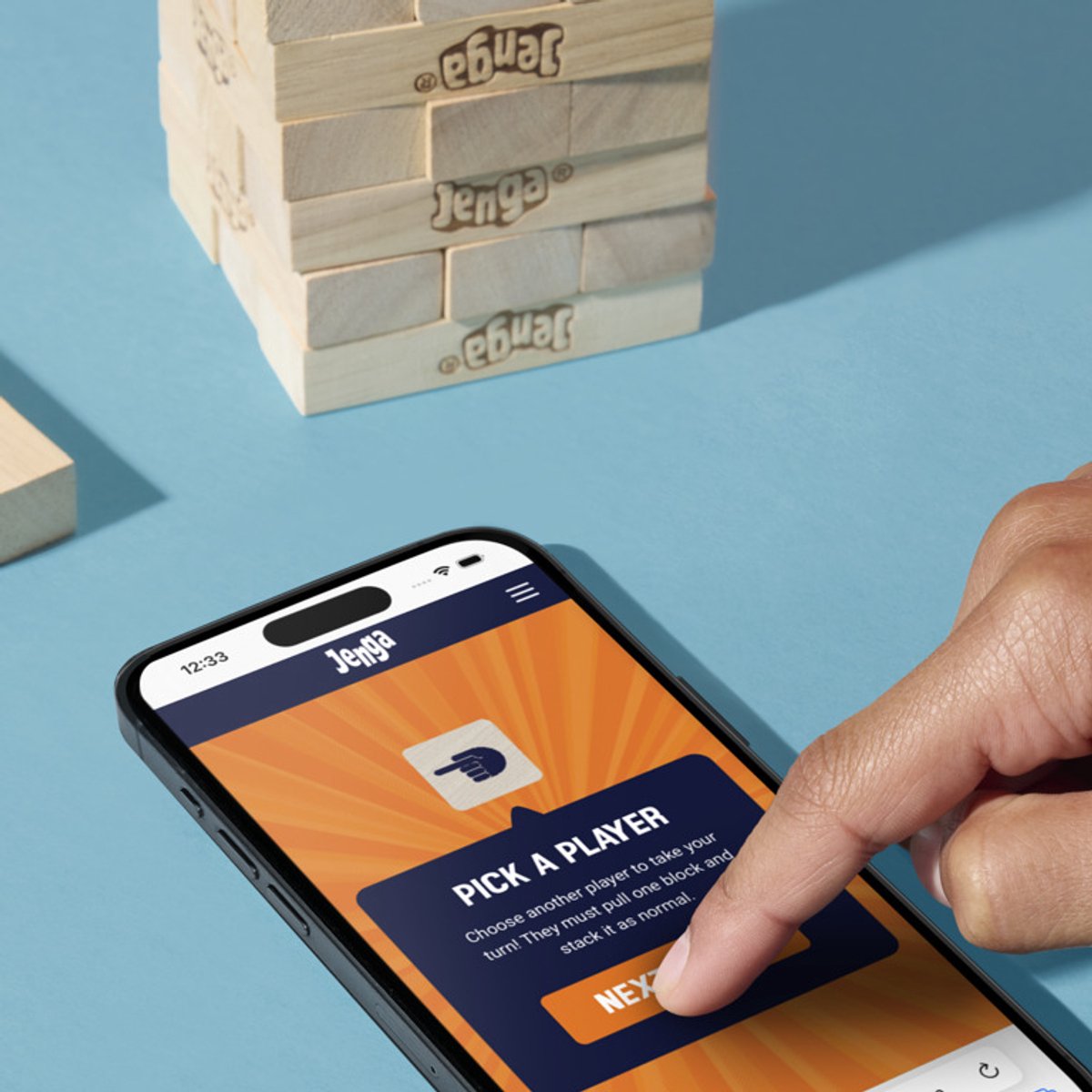Jenga Vernieuwde Editie met digitale dobbelsteen Gezelschapsspel Officiële +6. — afbeelding 11