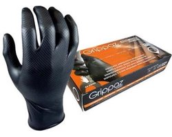 M-Safe 246BK Nitril Grippaz handschoen - zwart - maat M - 50 stuks
