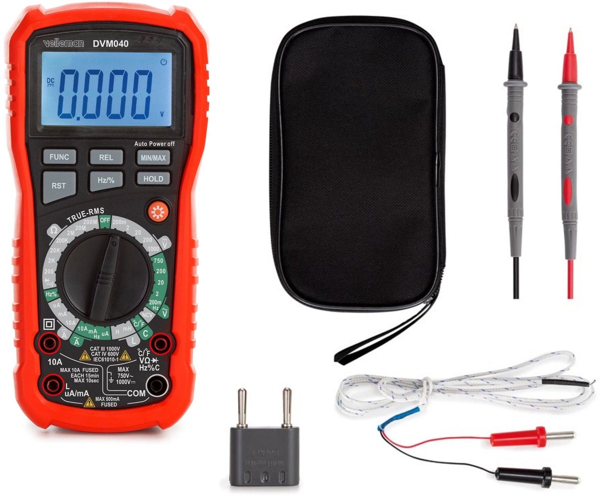 Velleman Digitale multimeter - Datahold, NCV, REL-functie
