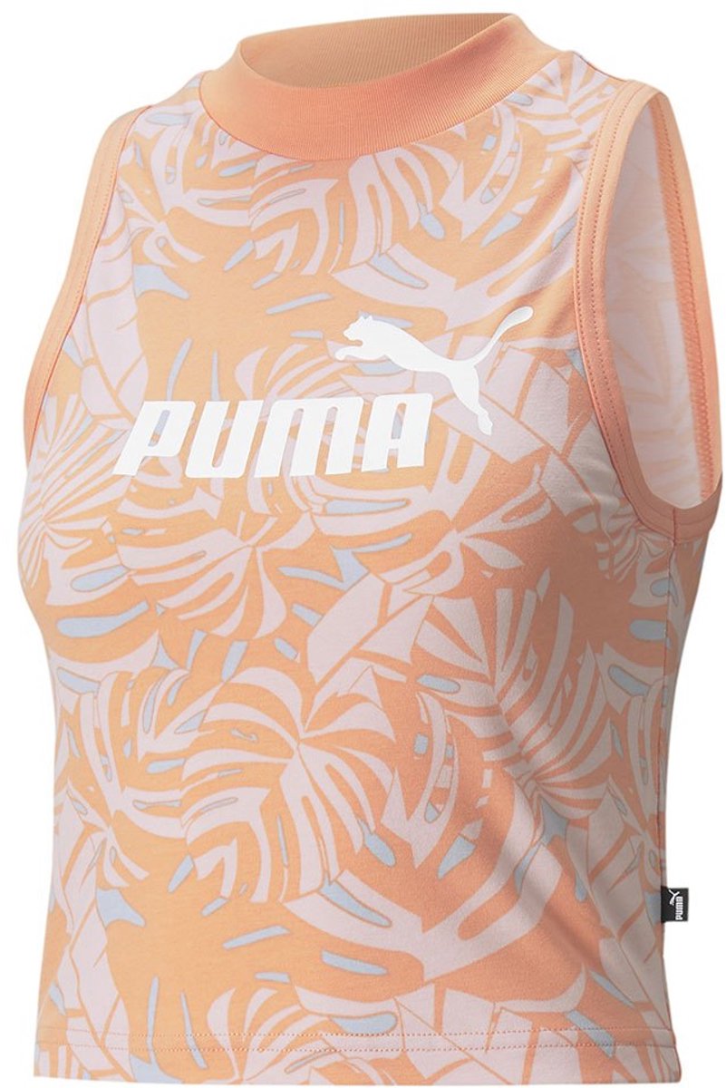 Puma Floral Vibes Aop High Neck Mouwloos T-shirt M Vrouw Roze