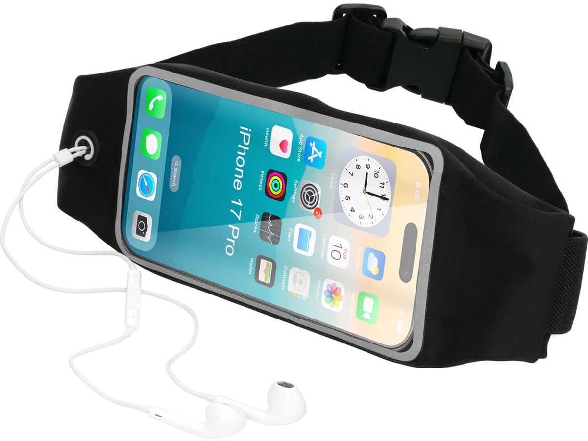 Mobiparts Comfort Fit Sport Belt geschikt voor Apple iPhone 17 Pro - Zwart