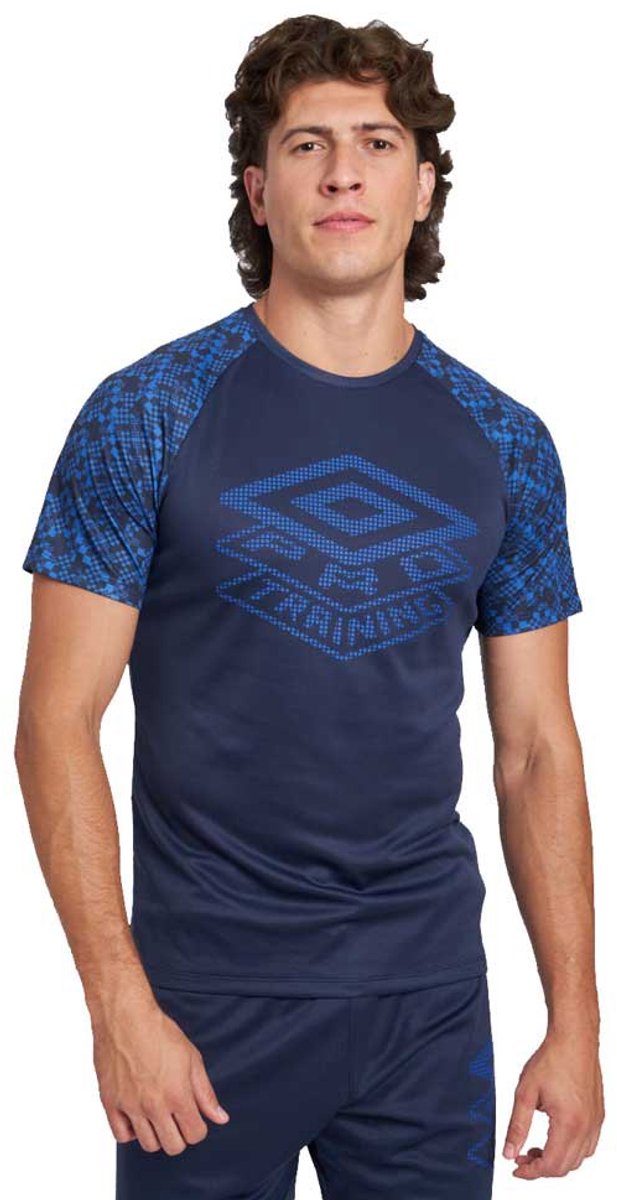 Umbro Pro Training Active Graphic T-shirt Met Korte Mouwen Blauw S Man