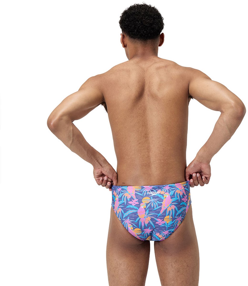 Speedo Allover Digital 8cm Zwemslip Blauw UK 26 Man — afbeelding 2
