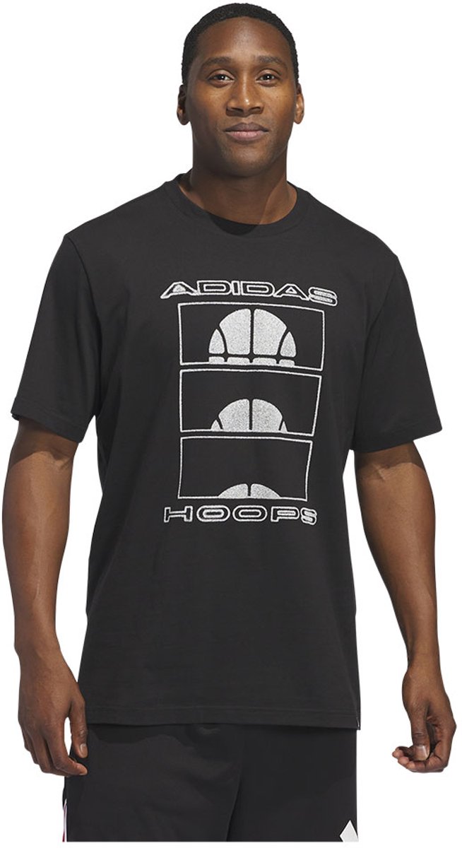 Adidas Ball At Sunrise Graphic T-shirt Met Korte Mouwen Man Zwart