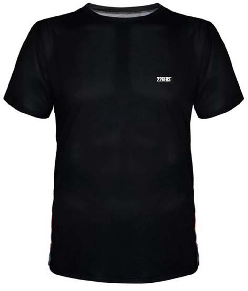 226ers Side Slim Flag T-shirt Met Korte Mouwen Zwart