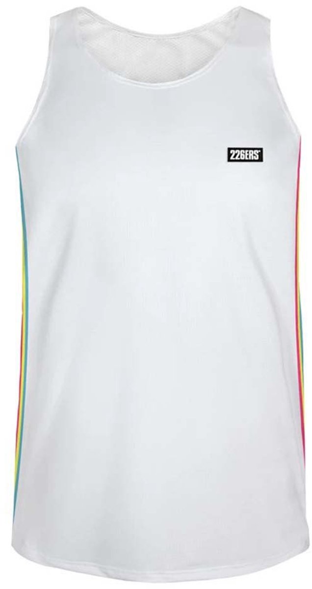 226ers Side Slim Flag Mouwloos T-shirt Wit