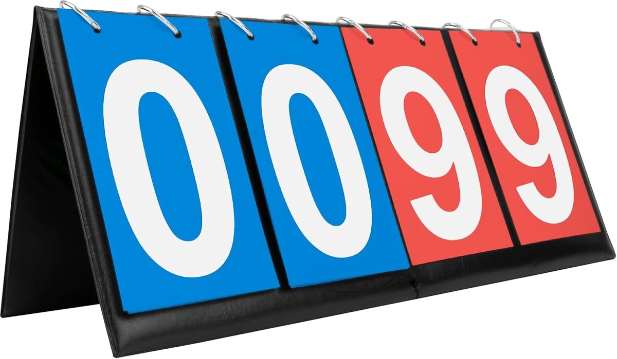 QTTVBTNA -Set scoreborden - draagbaar tafel scorebord met cijferweergave 00-99 - ideaal voor tafeltennis, basketbal, badminton en meer