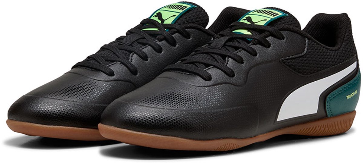 Zwarte Puma Truco III zaalvoetbalschoenen voor jongens en meisjes, maat EU 35 1/2, met comfortabele, slijtvast synthetisch...