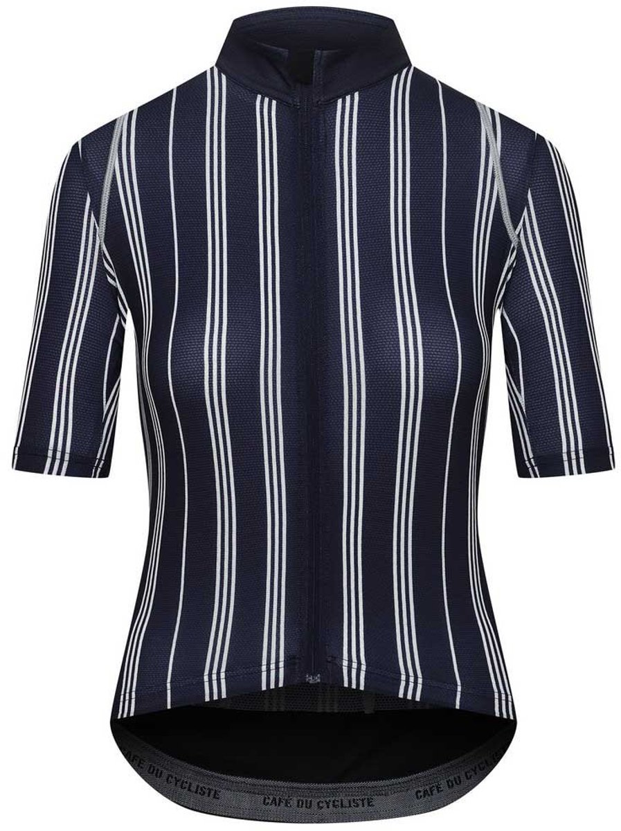 CafÉ Du Cycliste Mona Korte Mouw Wielertrui Blauw L Vrouw