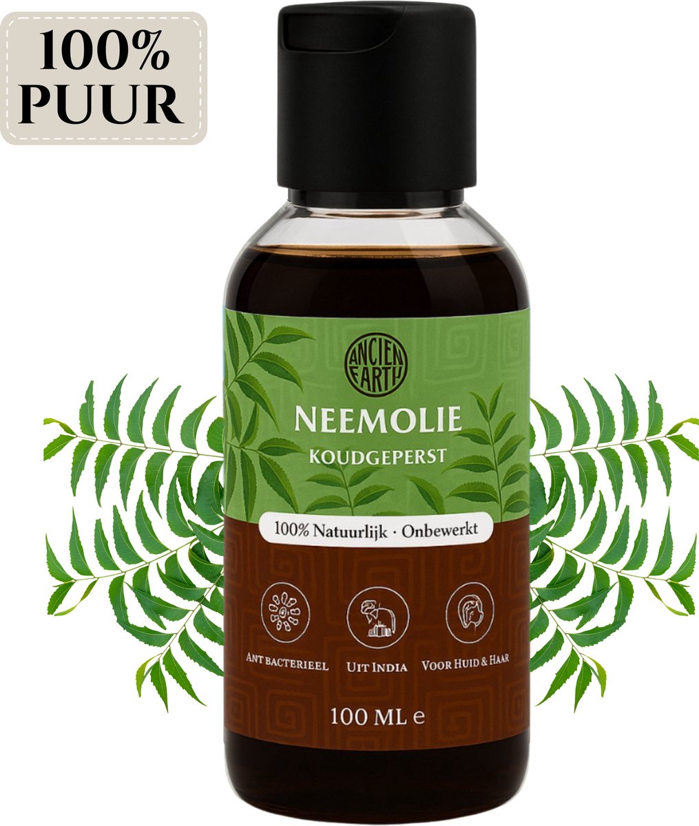 Neemolie 100ml - 100% Puur en Onbewerkt - Koudgeperst - Natuurlijke Neem Olie voor Lichaam, Haar en Planten - Neemolie uit India