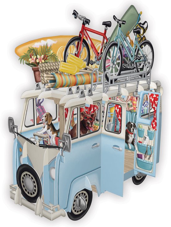 Camper Van - 3D-Pop Up Wenskaart