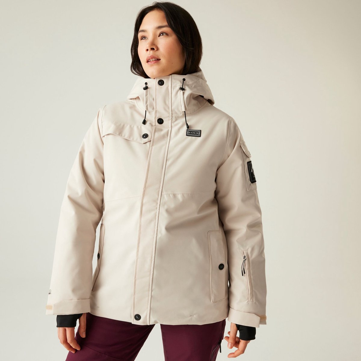 Gevulde Jas Hiking Dames Waterdicht Ademend Wit