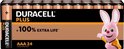 Piles Duracell Plus AAA, 24 pièces. Le lapin Duracell avec une expression joyeuse. +100% de durée de vie supplémentaire.